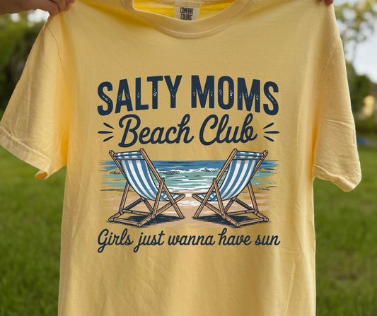 Salty Moms Beach Club Cotton Tee