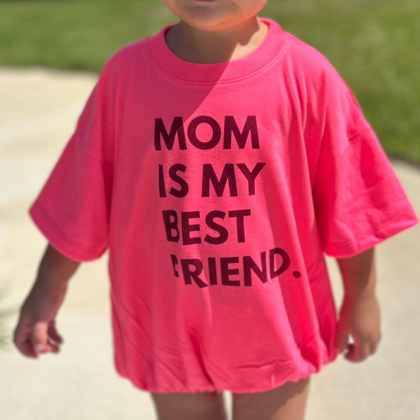 Best Friend in Hot Pink: Tee or Romper