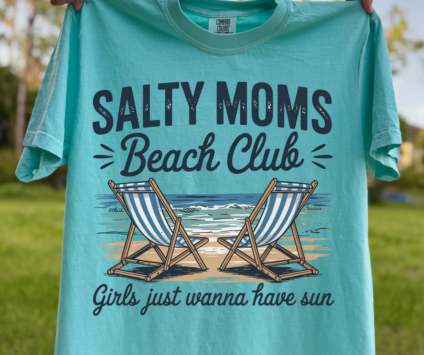Salty Moms Beach Club Cotton Tee