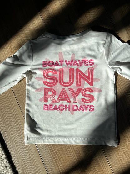 Boat Days in Pink Rash Guard