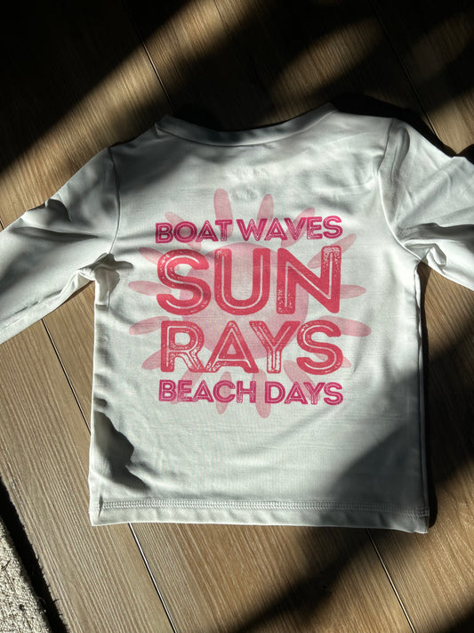 Boat Days in Pink Rash Guard