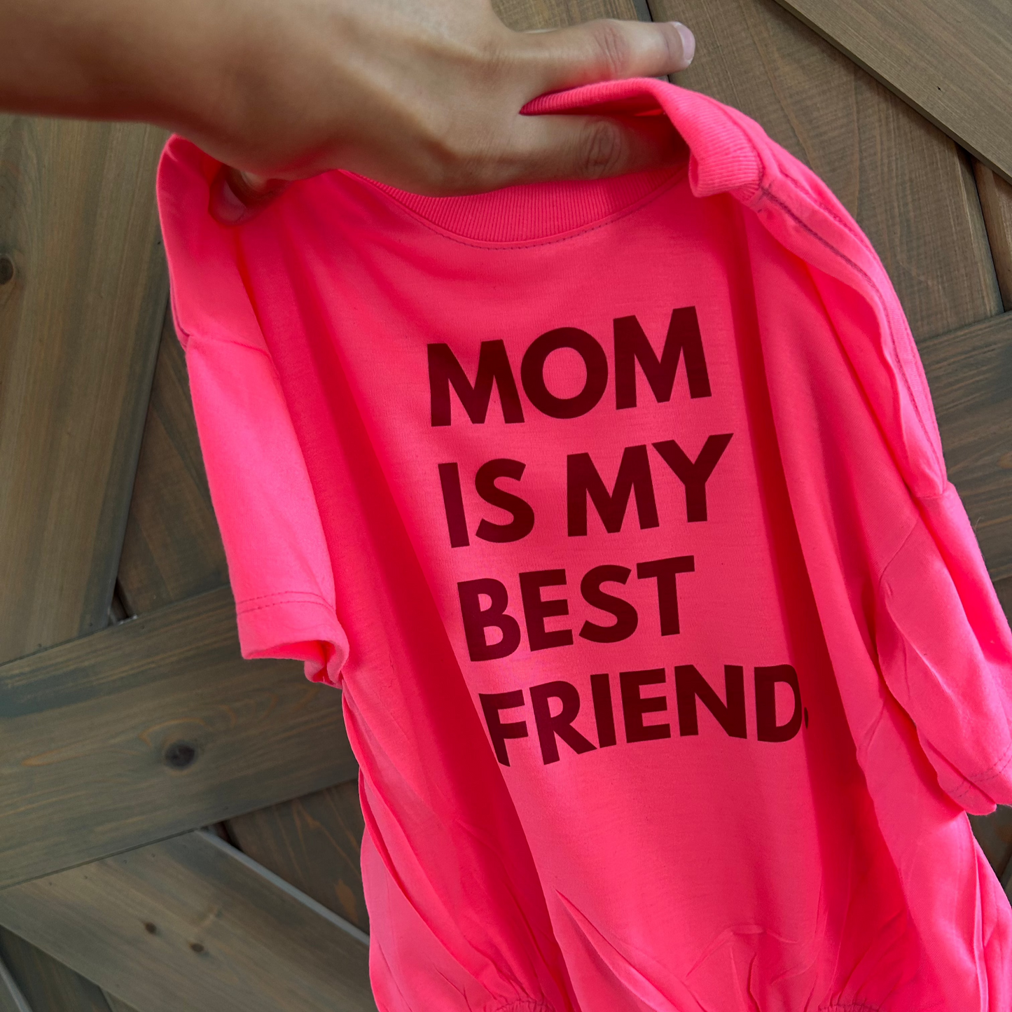 Best Friend in Hot Pink: Tee or Romper