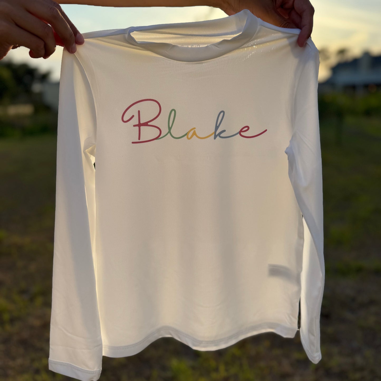 Rainbow Script Rash Guard