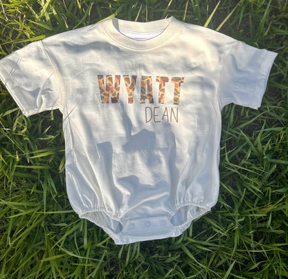 Name in Camo: Tee or Romper