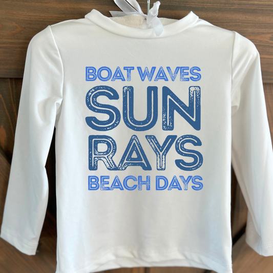 Boat Days in Blue Rash Guard