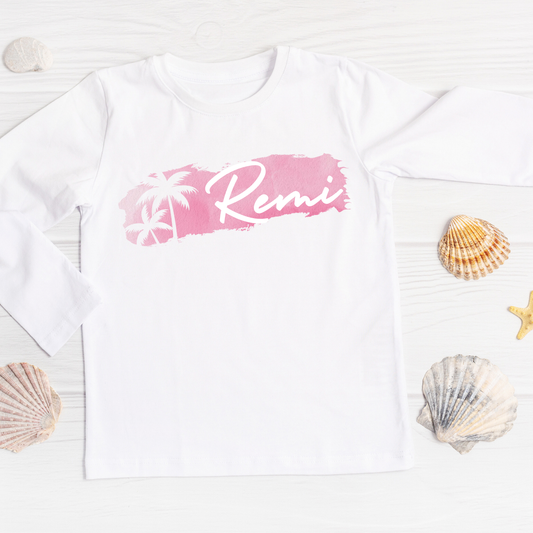 Pink Palm Rash Guard